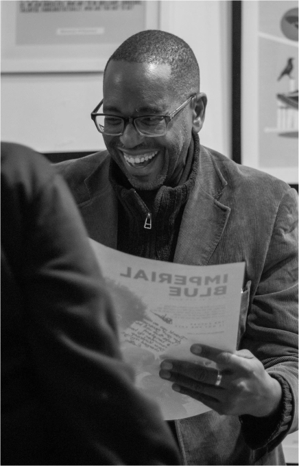 A filmmaker reading a script at a Docubox session